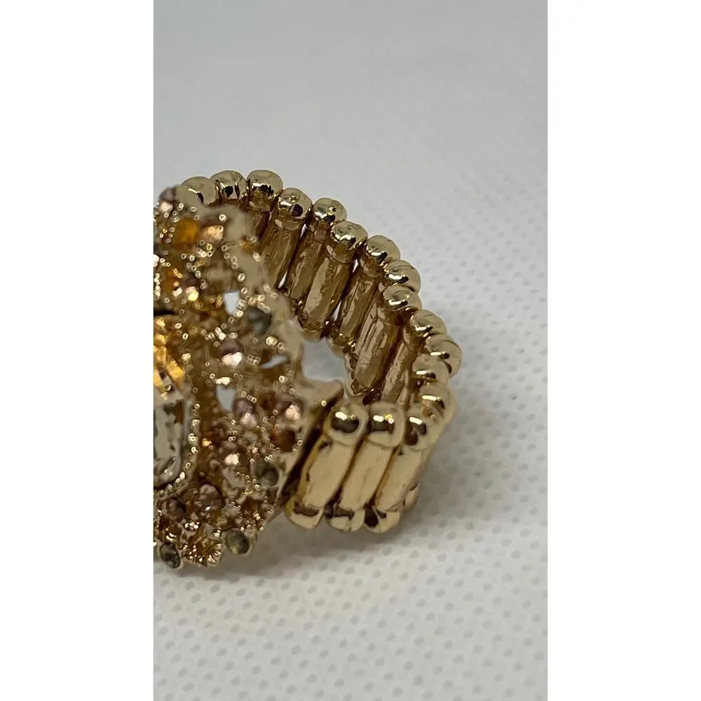 Stretchy Statement Ring Size 7+ | Adjustable Band | 1.25” Tall